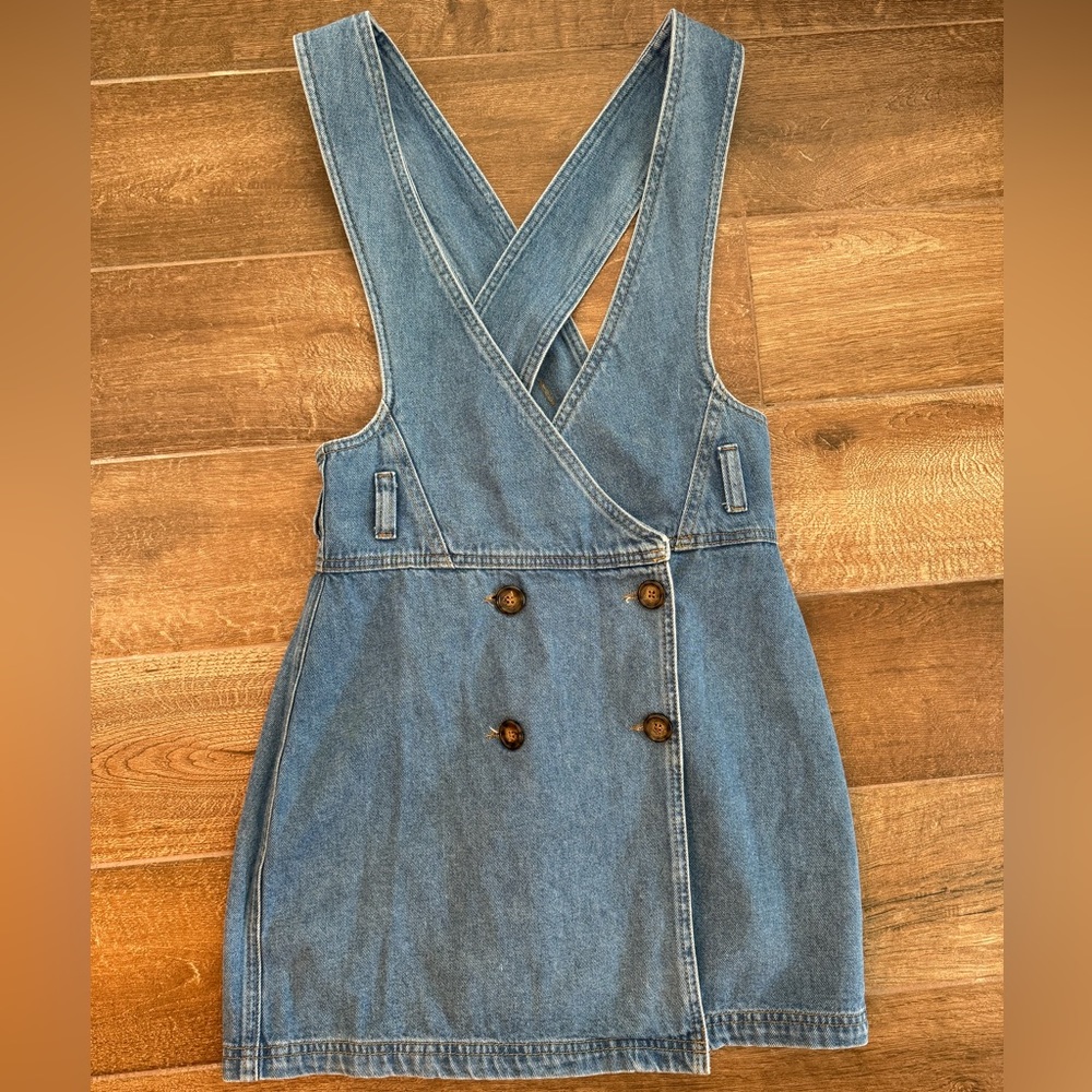 Urban Outfitters BDG Denim Mini Dress w Crossed Back -Sz S